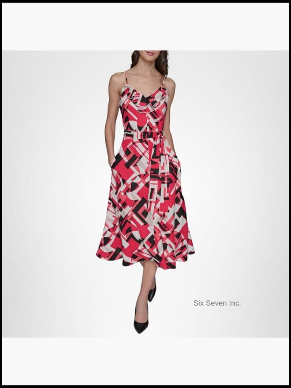 Casual Summer Bright Dress - Short Sleeve Floral Pull On